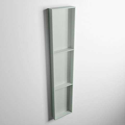 Mondiaz Easy nis 29.5x149.5x8cm voor Inbouw/opbouw 3 open vakken Solid surface Greey/Greey SW643888