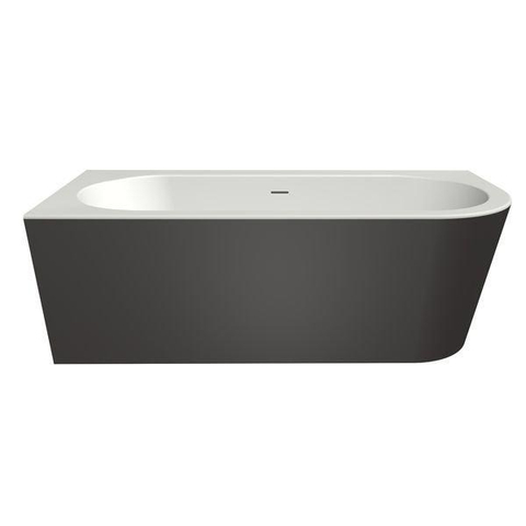 Xenz charley xs bain d'angle, gauche 165x75 bicolore edelweiss/anthracite avec fente. SW382005