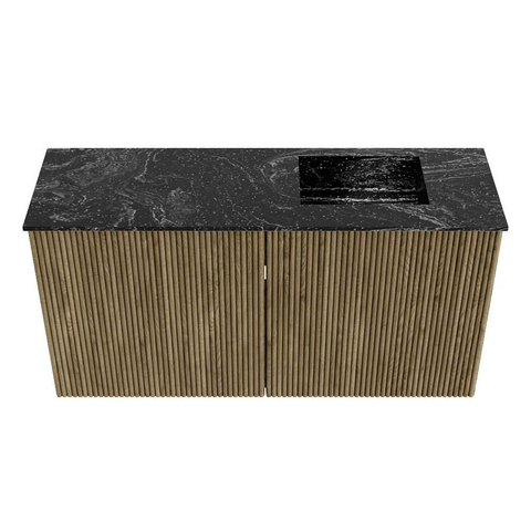 Mondiaz JOYA-DLUX 80cm toiletmeubel - kleur Dusk - Wastafel FAYE positie Rechts Zonder kraangat kleur Lava. SW1423241