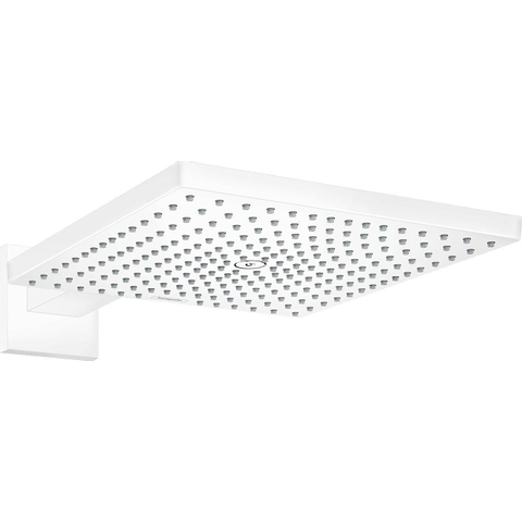 Hansgrohe Raindance E douche de tête - 30x30cm - carré - avec bras de douche - blanc mat SW297610
