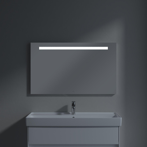 Villeroy & Boch More to see one spiegel - met geïntegreerde led verlichting - 100x60mm - inclusief bevestiging - glans zilver SW453753