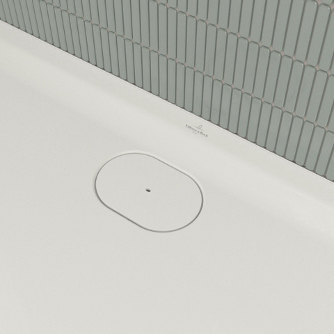 Villeroy & Boch Ecora douchebak - 150x100x3.5cm - afvoer lange zijde - white alpine (wit) SW1558959