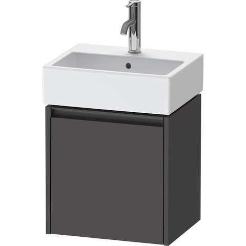 Duravit Ketho.2 Wastafelonderbouwkast - met 1 deur - 43.4x33.8x44cm rechts - met greep antraciet - grafiet mat SW772052