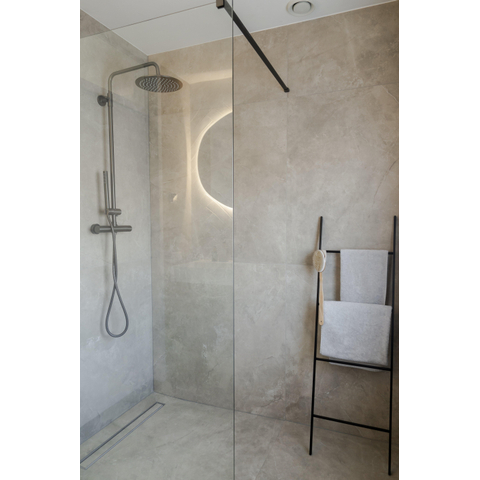 Fortifura Galeria Douche à l'italienne - 110x200cm - verre clair - Gunmetal SW916942