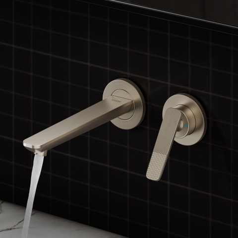 AXOR Citterio C afbouwdeel wastafelkraan - cubic cut - 2-gats - brushed nickel (rvs) SW1152198