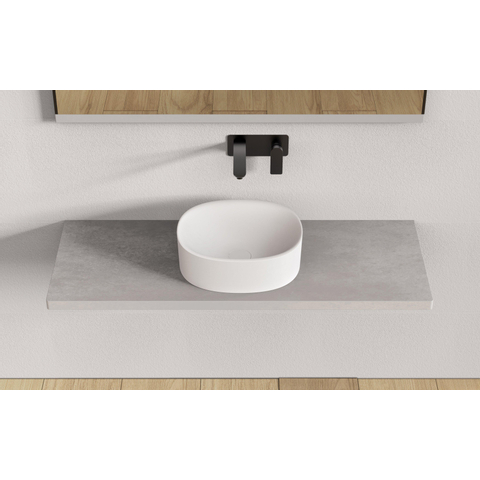 Ideavit Solidcliff-40 Vasque à poser Ovale 40x35x12,5cm Solid Surface Blanc mat SW303627