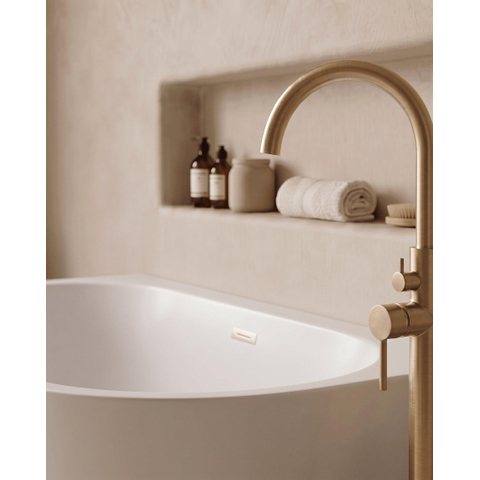 ZEZA Pure baignoire semi-îlot - 170x80x58cm - acrylique - blanc mat SW962847