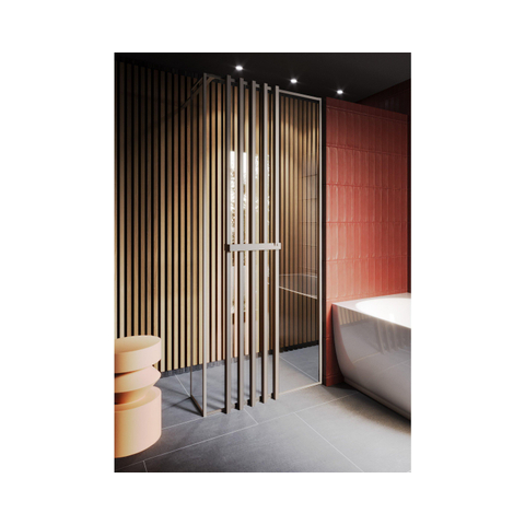 Riho Define Deco Screen - avec porte-serviettes - Gunmetal mat SW1185412
