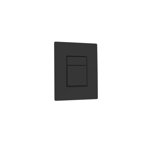 QeramiQ Push Metal Thin Plaque de commande - pour Grohe Skate - 2 boutons - noir mat SW1239430