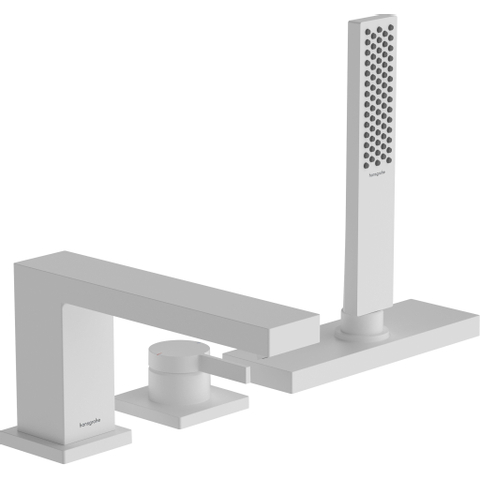 Hansgrohe Tecturis E 3-gats badrandkraan - eengreeps - met sbox - mat wit SW918706