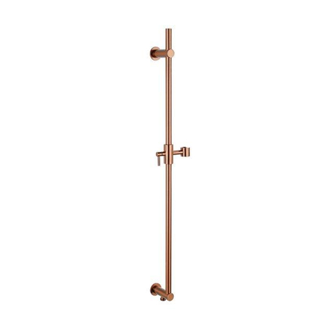 Fortifura Nebbio Ensemble de douche pluie - robinet encastré - élément encastré - barre coulissante - flexible de douche lisse - douchette ronde - bras mural 35cm - douche de tête ronde - cuivre brossé PVD (cuivre) SW1237513