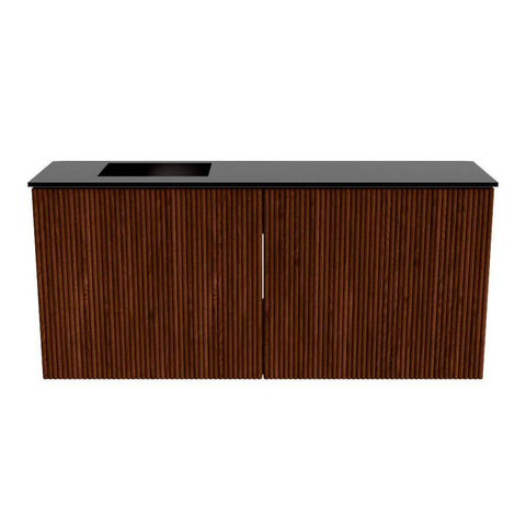 Mondiaz JOYA 90cm meuble de toilette - couleur Ruby - Vasque FAYE position Gauche Sans trou de robinet couleur Urban SW1421809