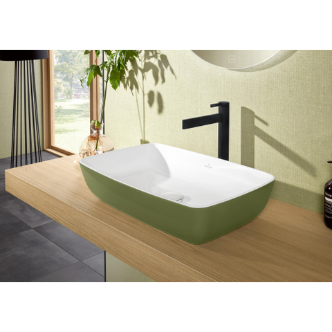 Villeroy & Boch Dawn 1 greeps wastafelkraan verhoogd - zonder pop up afvoergarnituur - mat zwart SW974135