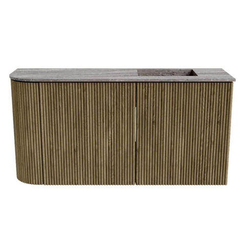 Mondiaz JOYA-DLUX 81.6cm toiletmeubel - ronding links kleur Dusk - Wastafel FAYE positie Rechts Zonder kraangat kleur Oza. SW1426012
