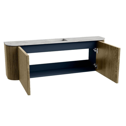 Mondiaz JOYA-DLUX 123.2cm toiletmeubel - ronding links en rechts kleur Dusk - Wastafel FAYE positie Midden Zonder kraangat kleur Glace. SW1426221
