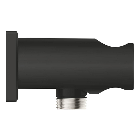 GROHE Rainshower wandaansluitbocht - vierkant - met houder - mat zwart SW1477516