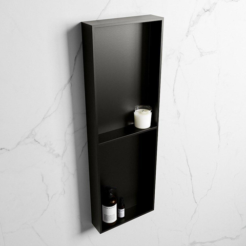 Mondiaz Easy nis 29.5x149.5x8cm voor Inbouw/opbouw 2 open vakken Solid surface Urban/Urban SW643823