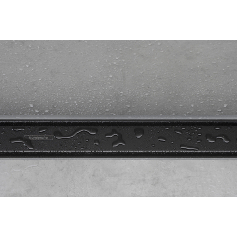 Hansgrohe RainDrain Match Douchegoot - 120cm - hoogte verstelbaar frame - mat zwart SW1590423