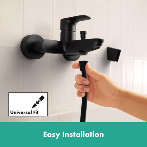 Hansgrohe Rebris s Mitigeur bain monotrou apparent noir mat SW803073