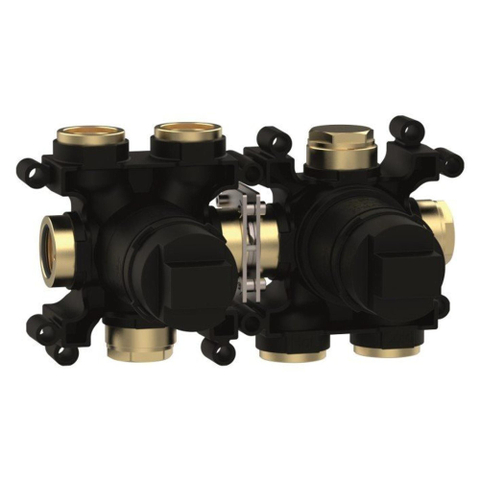 Crosswater MPRO Module 3D Inbouwdeel - voor baduitloop en handdouche & 2 andere uitgangen - zwart SW876304