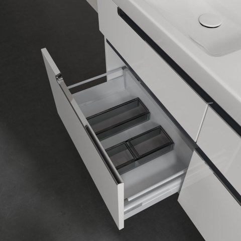 Villeroy & Boch Subway 2.0 wastafelonderkast - 128.7x59x44.9cm - glans wit SW118776