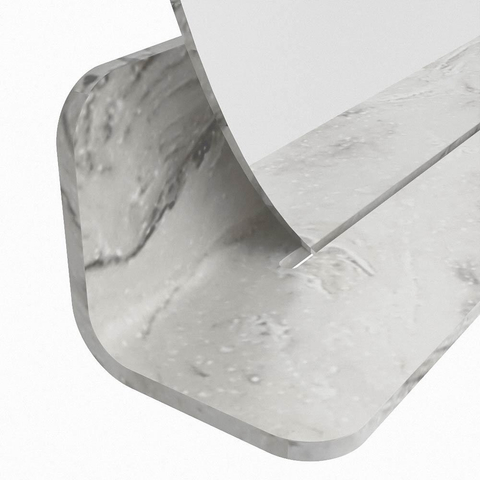 Mondiaz SPOT spiegel – Ø80 cm – met planchet – Glace (grijs marmer) SW1212703