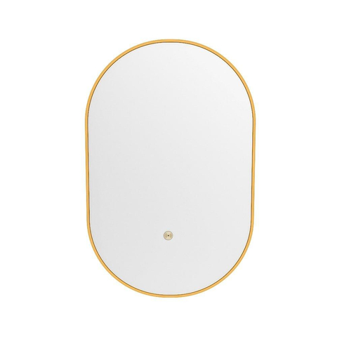Mondiaz GLOW miroir – ovale – 45 x 90 cm – LED indirecte tout autour – capteur de mouvement – Ocher (jaune) SW1105143