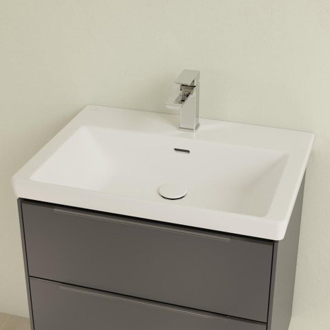 Villeroy & Boch Subway 3.0 Lavabo - 650 x 470 x 165 mm - Blanc Alpin CeramicPlus - avec trop-plein SW702151