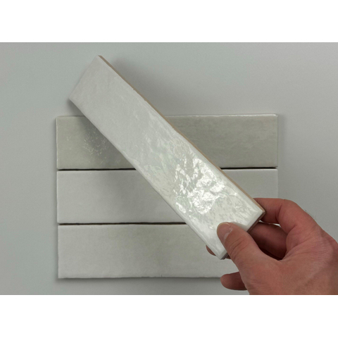 ÉCHANTILLON Terravito Mellina Carrelage mural en céramique - 6x24.6cm - 8mm - Blanc SW1441120