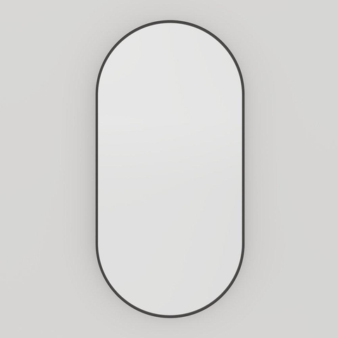 Haceka Deco miroir – forme de pilule – 40 x 80 cm – Noir mat SW1102384