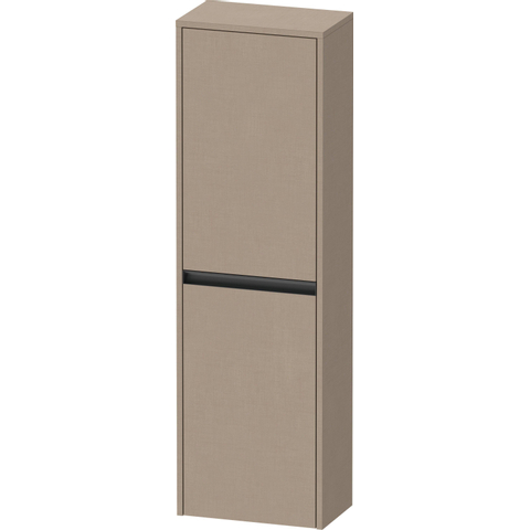 Duravit Ketho.2 Halfhoge kast - met 2 deuren - 40x132x24cm links - met tip onlinnen - mat linnen (beige) SW772626