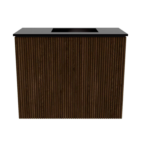 Mondiaz JOYA 50cm meuble de toilette - couleur Walnut - Vasque FAYE position Droite Sans trou de robinet couleur Urban SW1421365