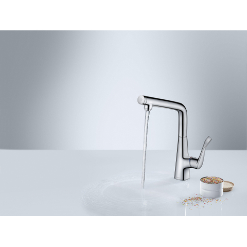 Hansgrohe Metris Select M71 Eengreeps keukenmengkraan - 320 - hoogglans chroom GA43874