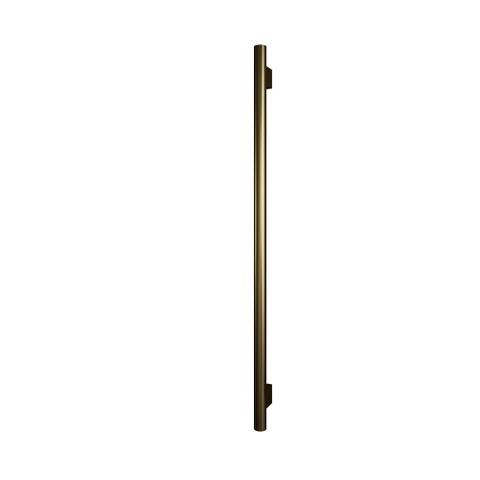 Hotbath &MORE Handdoekradiator - 5x115cm - rond - met geintergreerde schakelaar - verticaal - PVD - geborsteld messing (goud) SW1245719