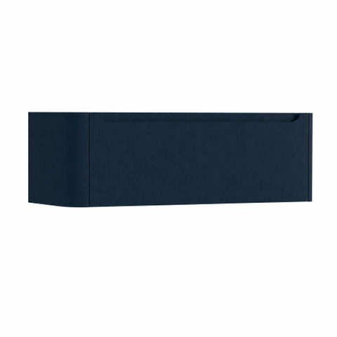 H&R Badmeubelen Juice Wastafelonderkast - 120x45x40cm - linkerhoek afgerond - 1 lade - geïntegreerde greep - blue oak SW1110071