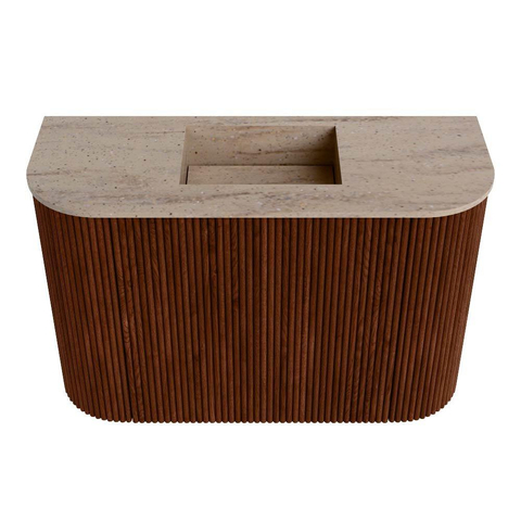 Mondiaz JOYA-DLUX 63.2cm toiletmeubel - ronding links en rechts kleur Ruby - Wastafel FAYE positie Midden Zonder kraangat kleur Saba. SW1425633