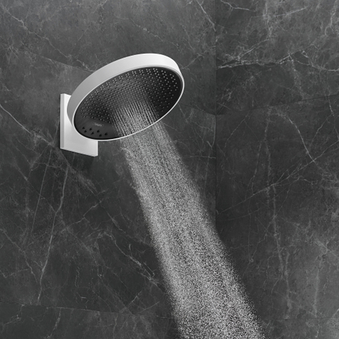 Hansgrohe RainFinity PowderRain - hoofddouche 360 - 3jet - met douchearm 10-30° verticaal kantelbaar - diameter 36cm - mat wit SW358868