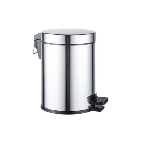 Fortifura Calvi Toiletset 5-delig - toiletrolhouder - reserverolhouder - toiletborstelhouder - handdoekhaak - pedaalemmer - hoogglans chroom SW1443516