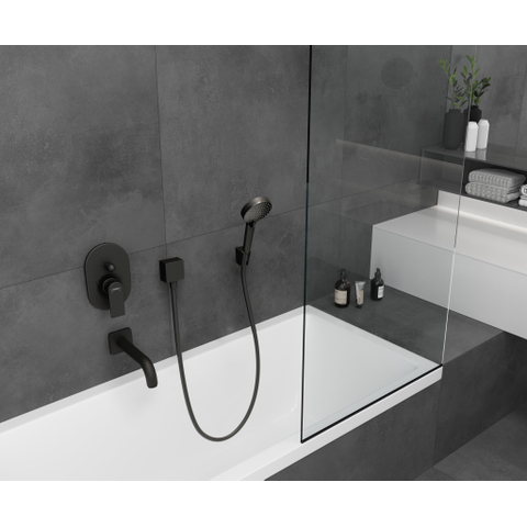 Hansgrohe Vernis Blend baduitloop - 204mm - mat zwart SW651308