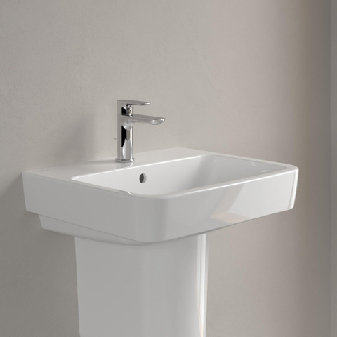 Villeroy & Boch O.novo wastafel - 55x46cm - met overloop - 1 kraangat - White Alpine (glans wit) SW448415