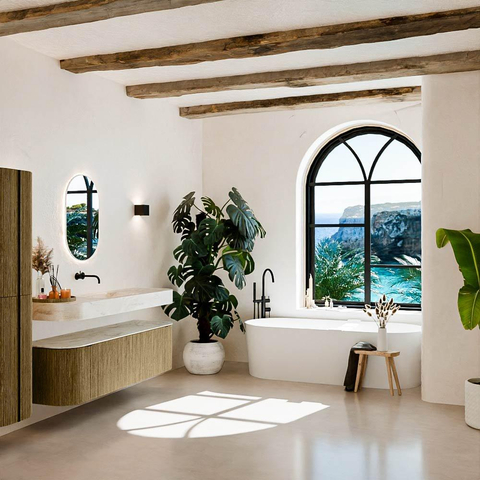 MONDIAZ THOR-DLUX 160cm meuble de salle de bains arrondi gauche + droite couleur Dusk avec 1 tiroir et 2 portes. Vasque suspendue CLOUD Centre sans trou de robinet couleur Ostra. SW1465182