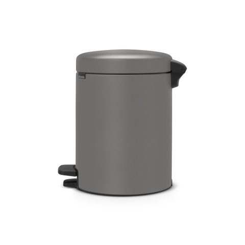 Brabantia Newicon poubelle à pédale5 litres avec seau intérieur en plastique béton minéral gris SW538286