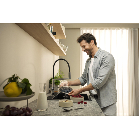Hansgrohe Talis Select M54 PowderSpray eengreeps keukenkraan Semi-Pro 3jet chroom SW1383029