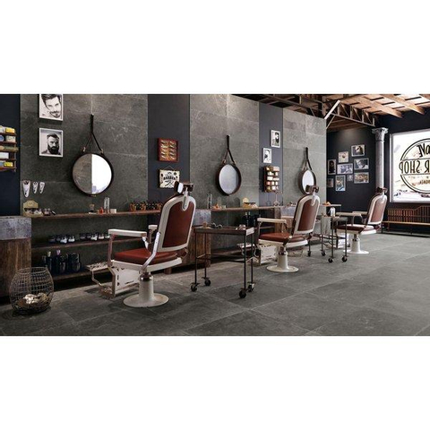 ÉCHANTILLON Ceralto Salerno Facet Carreau de sol et de mur 80x80cm 10mm rectifié R10 grès cérame Mistique Black SW912290