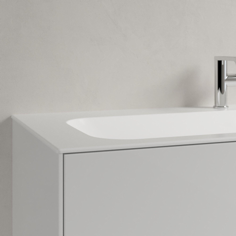 Villeroy & Boch finion meubelwastafel - 1 kraangat - 120x50cm CeramicPlus - zonder overloop - Stone White (mat wit) SW209580