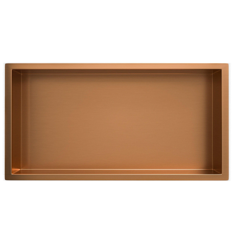 Wiesbaden Demis inbouwnis 30 x 60 x 10 cm geborsteld brons koper PVD OUTLETSTORE STORE44086