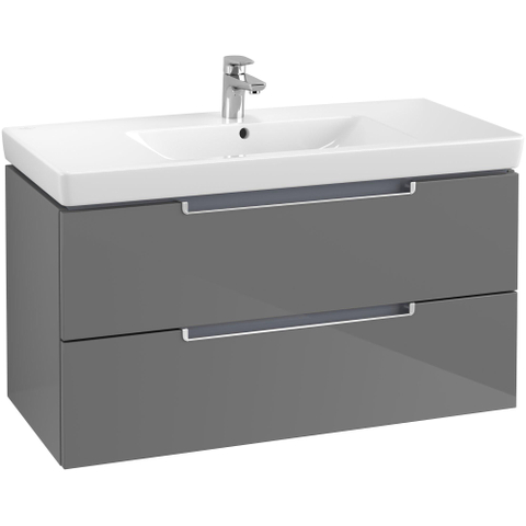 Villeroy & Boch Subway 2.0 Meuble sous lavabo 98.7x44.9x52cm avec 2 tiroirs pour lavabo 7175 100cm Gris 1024273