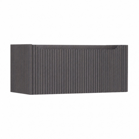 H&R Badmeubelen Juice Wastafelonderkast - 100x45x40cm - rechterhoek afgerond - 3D-front - 1 lade - geïntegreerde greep - wenge SW1259730