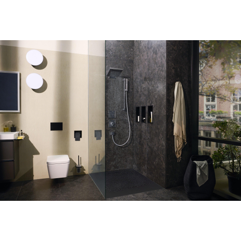 Hansgrohe Fixfit Square muuraansluitbocht - met terugslagklep - hoogglans chroom 0605348