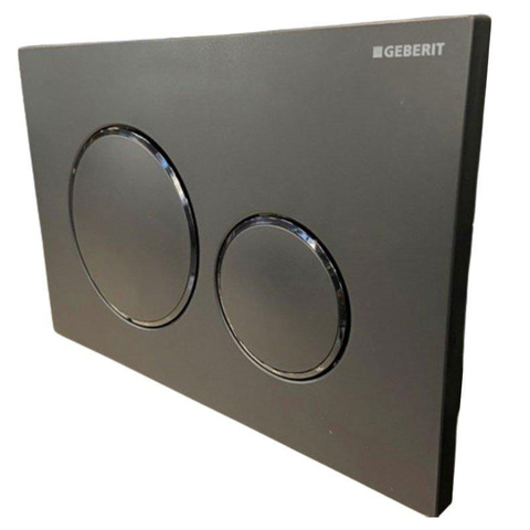 Geberit Sigma20 bedieningsplaat - 2-toets spoeling - rond - dualflush - mat zwart SW420200